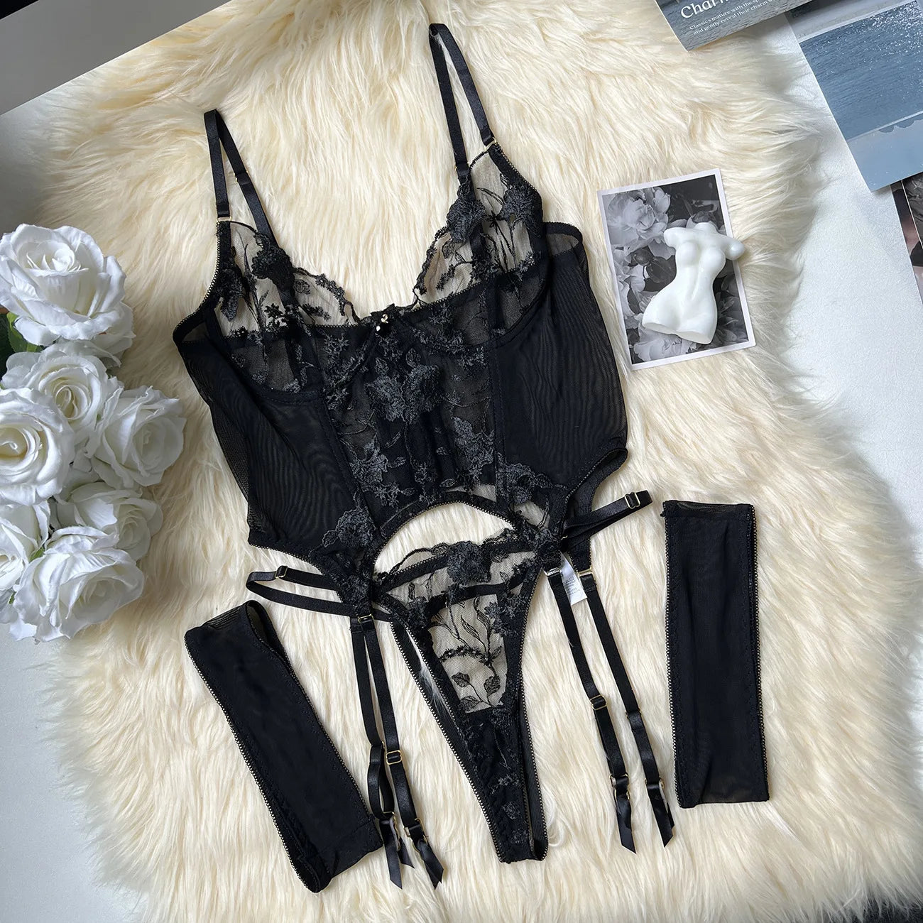 Enchanted Lace Corset Lingerie Set